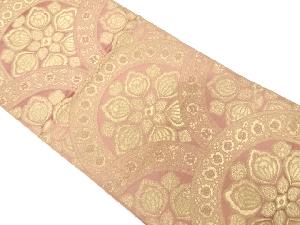 アンティーク　花青海波模様織り出し袋帯（材料）